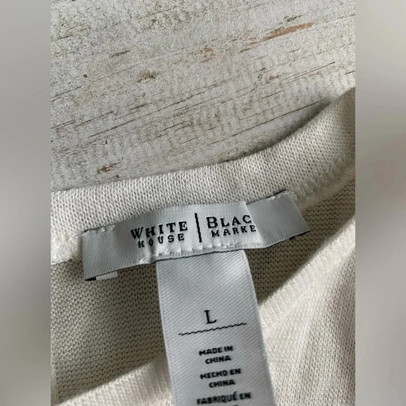 WHBM | open shoulder | ruffle | keyhole back | NWT | long sleeve | L - Picture 3 of 8